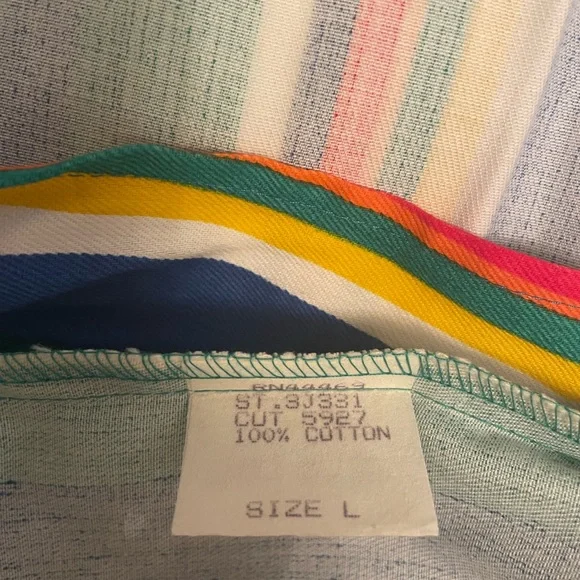 NWT Vintage Hang Ten Wrap Around Skirt  100% Cotton Made in the USA Size L - Picture 11 of 14